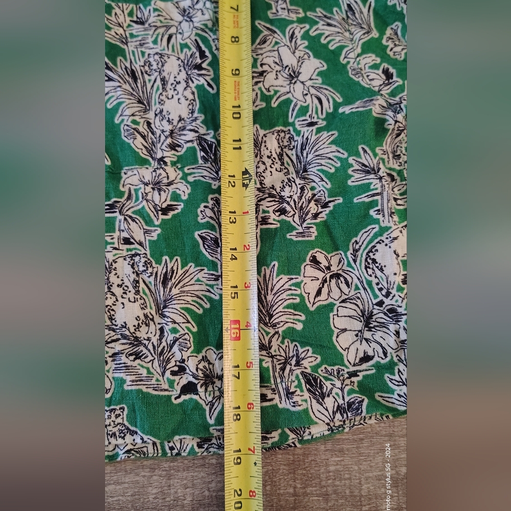 C&C‎ California Green Floral Blouse Size Xl - Picture 13 of 14